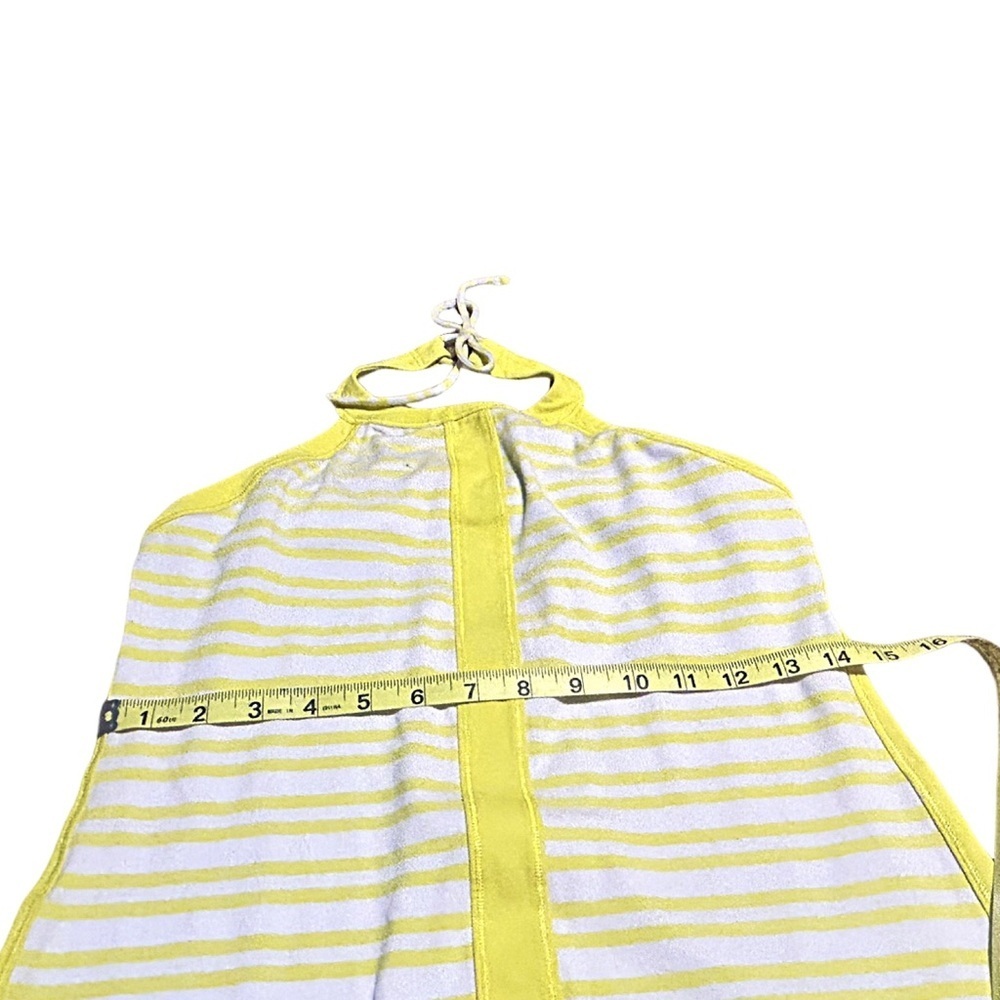 Lululemon Hip To Be Zen Halter Top Yellow White Stripe Size 8 - Picture 8 of 12